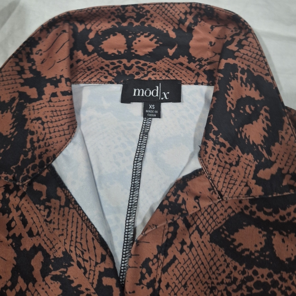 Brown Snake Print Dress